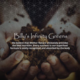 Paquete de 12 barras Infinity Greens para snack diario.