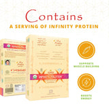 Barra Infinity Greens sin lácteos, apta para dietas.