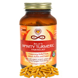 Cápsulas Infinity Greens de cúrcuma de alta potencia para bienestar diario.