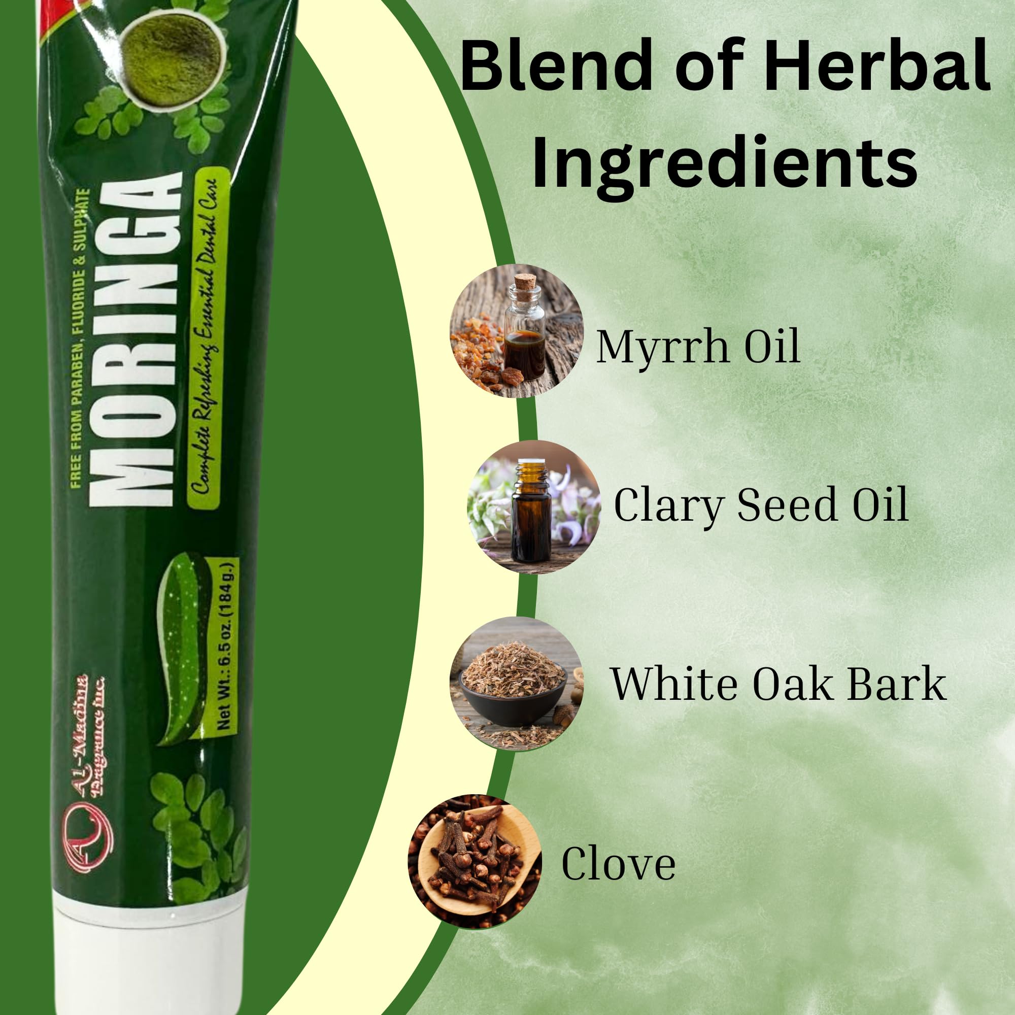 Muestra de aceite de mirra y salvia, beneficios para el cuidado bucal.