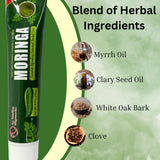 Muestra de aceite de mirra y salvia, beneficios para el cuidado bucal.
