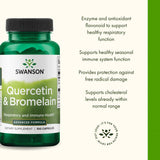 Ingredientes clave de Swanson Quercetina Bromelina, combinacion natural para bienestar.