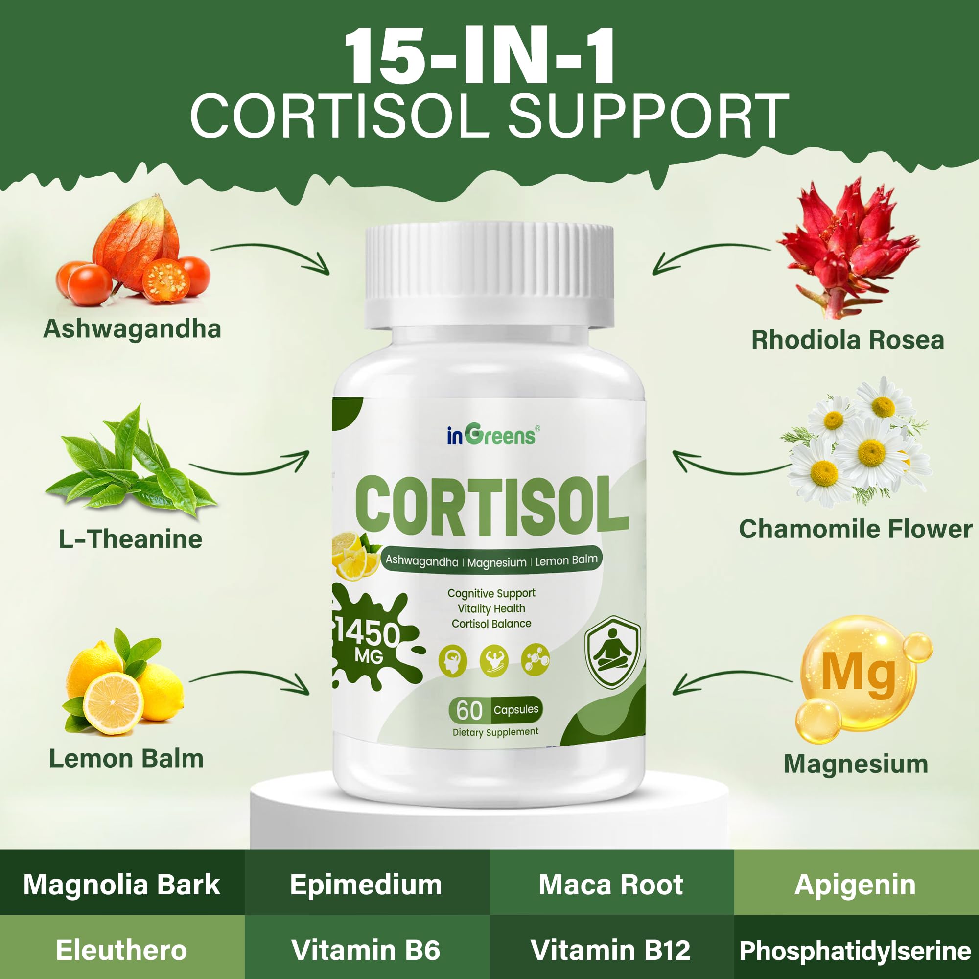 inGreens Equilibrio hormonal, cápsulas para ritmo corporal saludable