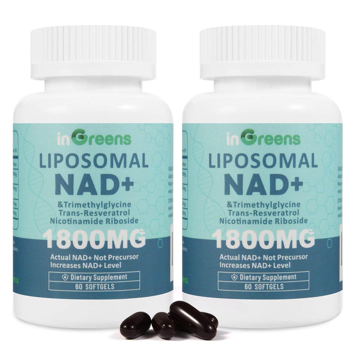inGreens Liposomal NAD+ - bote de suplemento, puede apoyar energía celular diaria