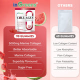 inGreens vitaminas C y ácido hialurónico en gomitas para hidratación de la piel.