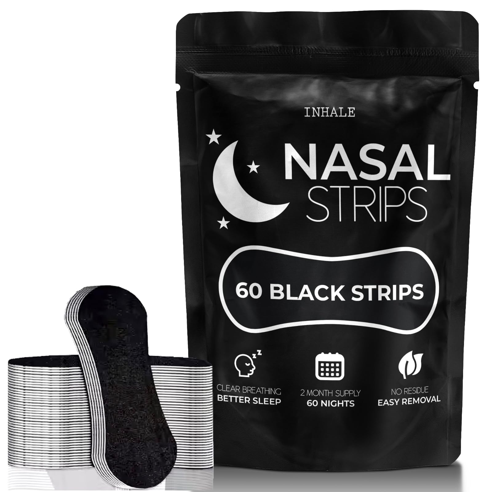 Inhale bandas nasales: empaque de dos meses para uso prolongado