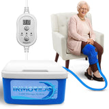 Inmoredo capacidad siete punto cinco litros, reserva de agua y hielo para sesiones.