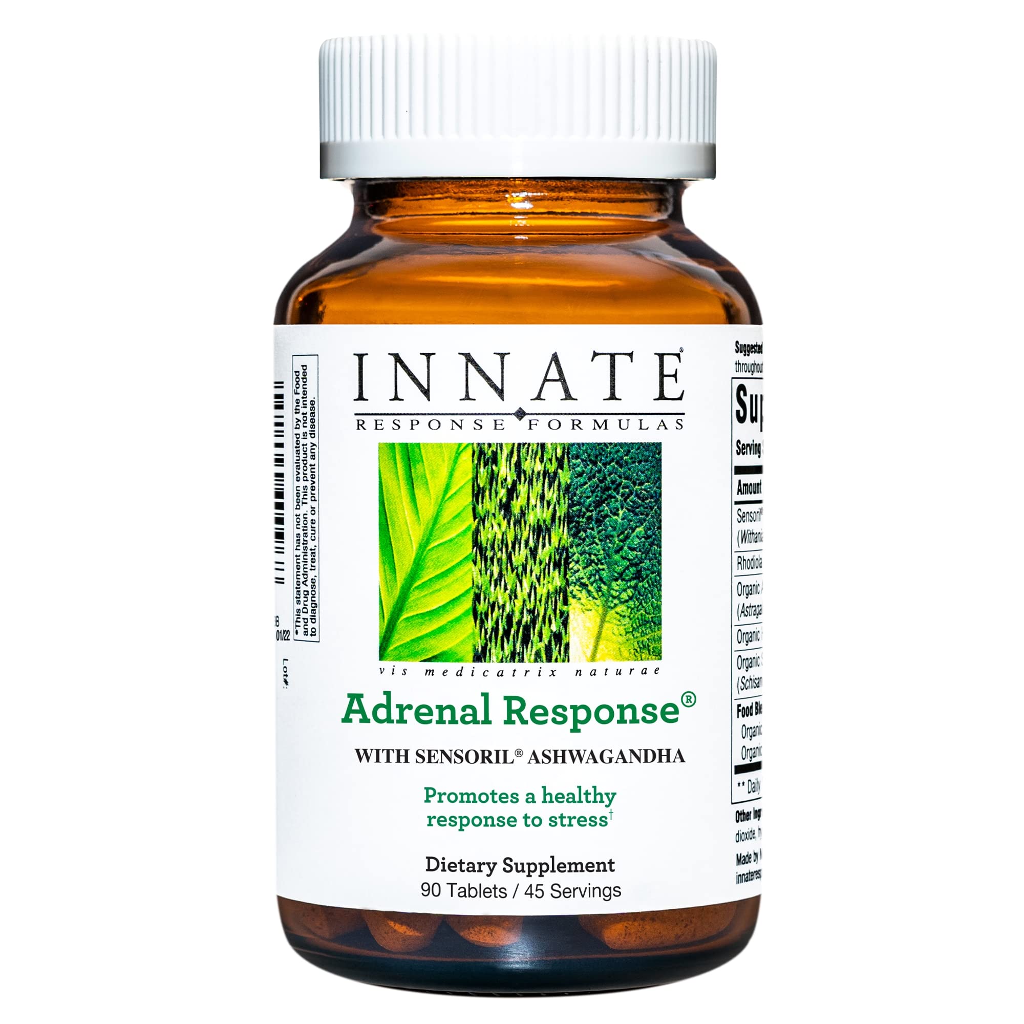Innate Response Formulas, Adrenal Respuesta, botella de suplemento para afrontar el estrés.