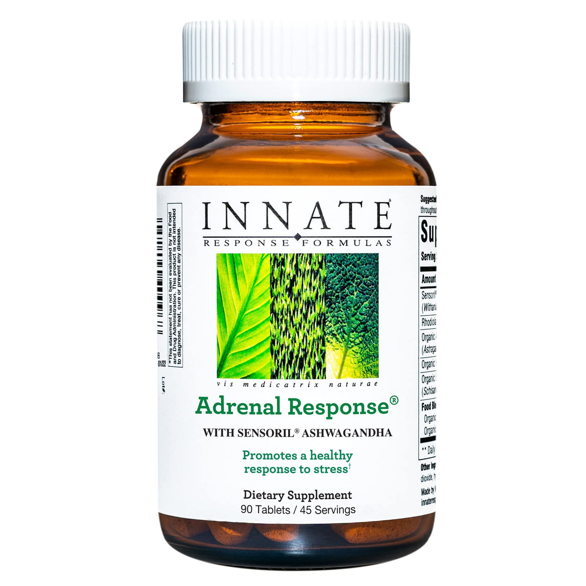 Innate Response Formulas, Adrenal Respuesta, botella de suplemento para afrontar el estrés.
