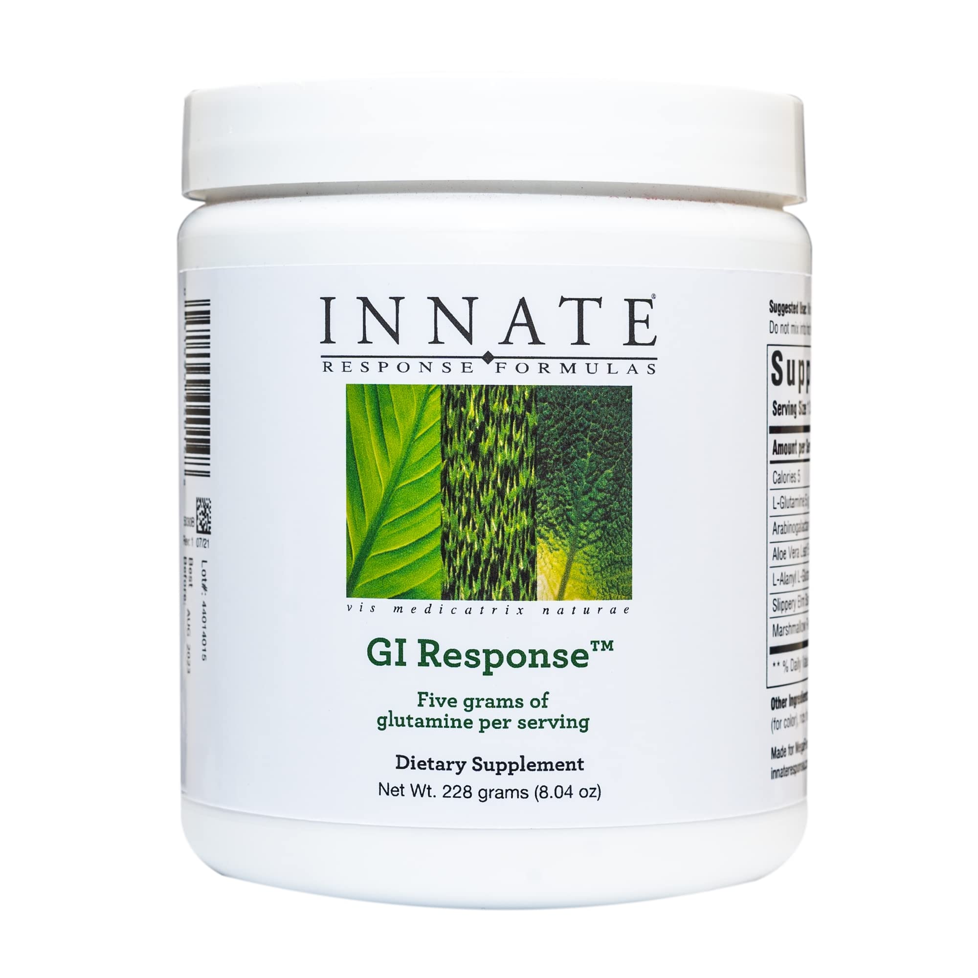 GI Respuesta de Innate Response Formulas, envase frontal para uso diario de bienestar digestivo.