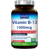 Innate Vitality B12 1000mcg tableta sublingual sabor melocotón para energía diaria