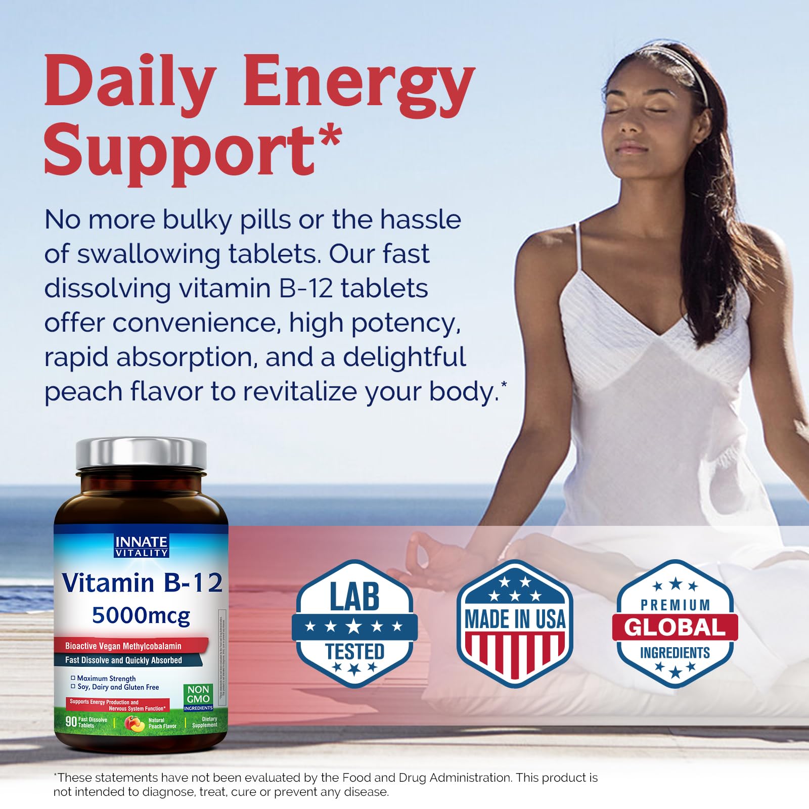 Innate Vitality B12 5000mcg: elaborado en EE. UU. con estándares de calidad