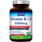 Innate Vitality B12 5000mcg: tabletas sublinguales para absorción rápida y energía