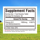 Tabletas sublinguales Innate Vitality B12 con disolución rápida y sabor melocotón