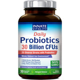 Innate Vitality: botella de probióticos 30B para apoyo diario digestivo.