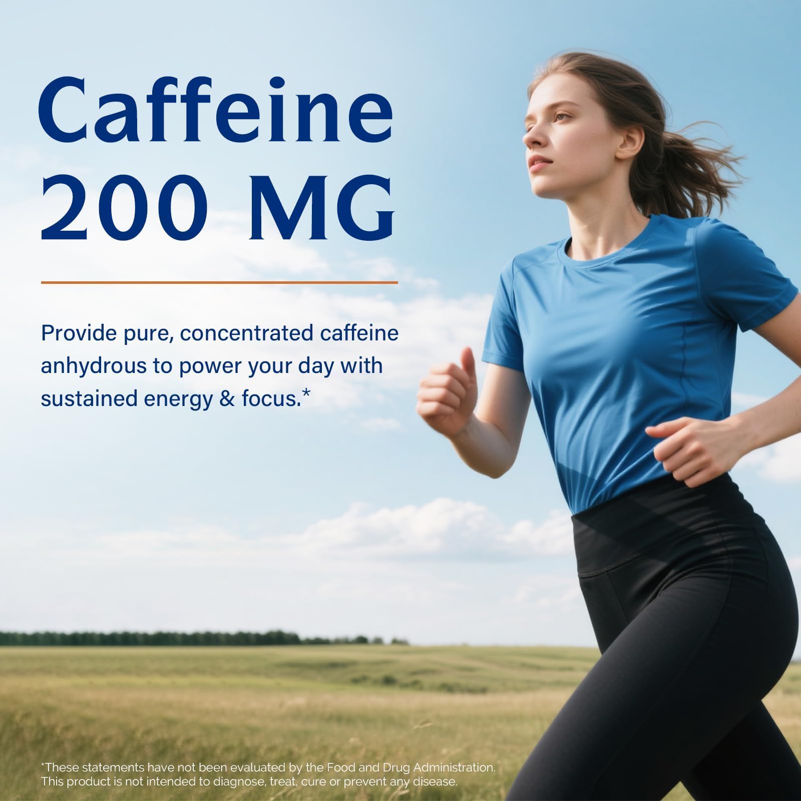 Envase de vidrio de Innate Vitality cafeína protegiendo su pureza.