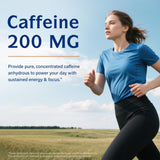 Envase de vidrio de Innate Vitality cafeína protegiendo su pureza.