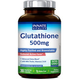 Innate Vitality glutatión reducido en botella para uso diario antioxidante.
