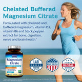 Cápsulas de Innate Vitality Magnesio Citrato mostrando peso y dosis diaria.
