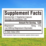 Innate Vitality Magnesio Glicinato 70mg elemental con mayor absorción por cápsula.