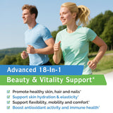 Etiqueta frontal Innate Vitality resalta vitaminas para belleza interna.