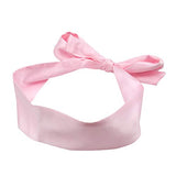 INNEDYOUMM máscara de ojos satinada rosa, suave para descansar sin esfuerzo