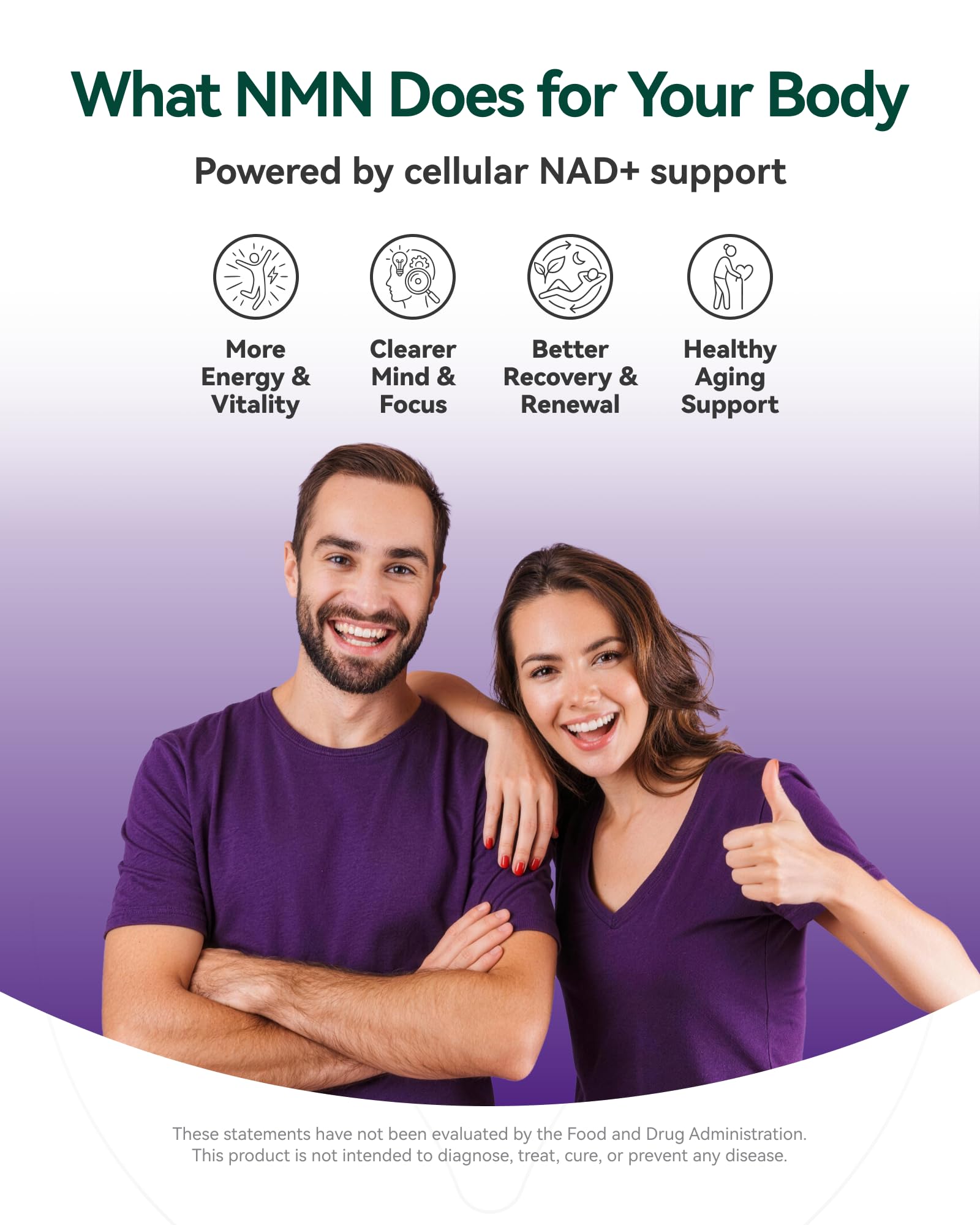 Etiqueta de Inner Brightness NMN muestra ingredientes y certificaciones de calidad.