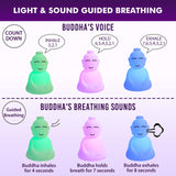 INNER TRUTH Buddha Kit control remoto para ajustar meditaciones y luces.