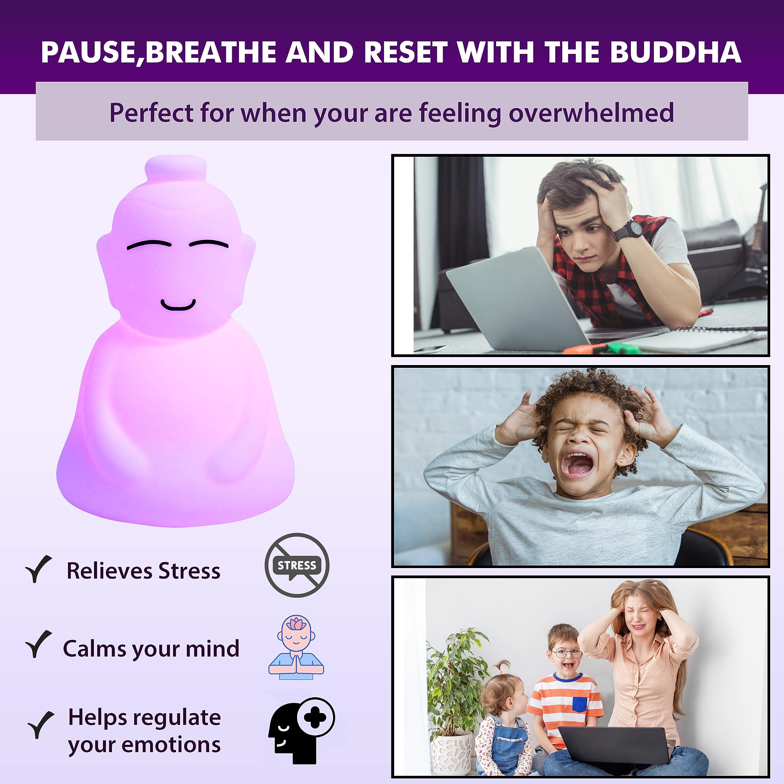 INNER TRUTH Buddha Kit complemento de yoga y bienestar para adultos y niños.