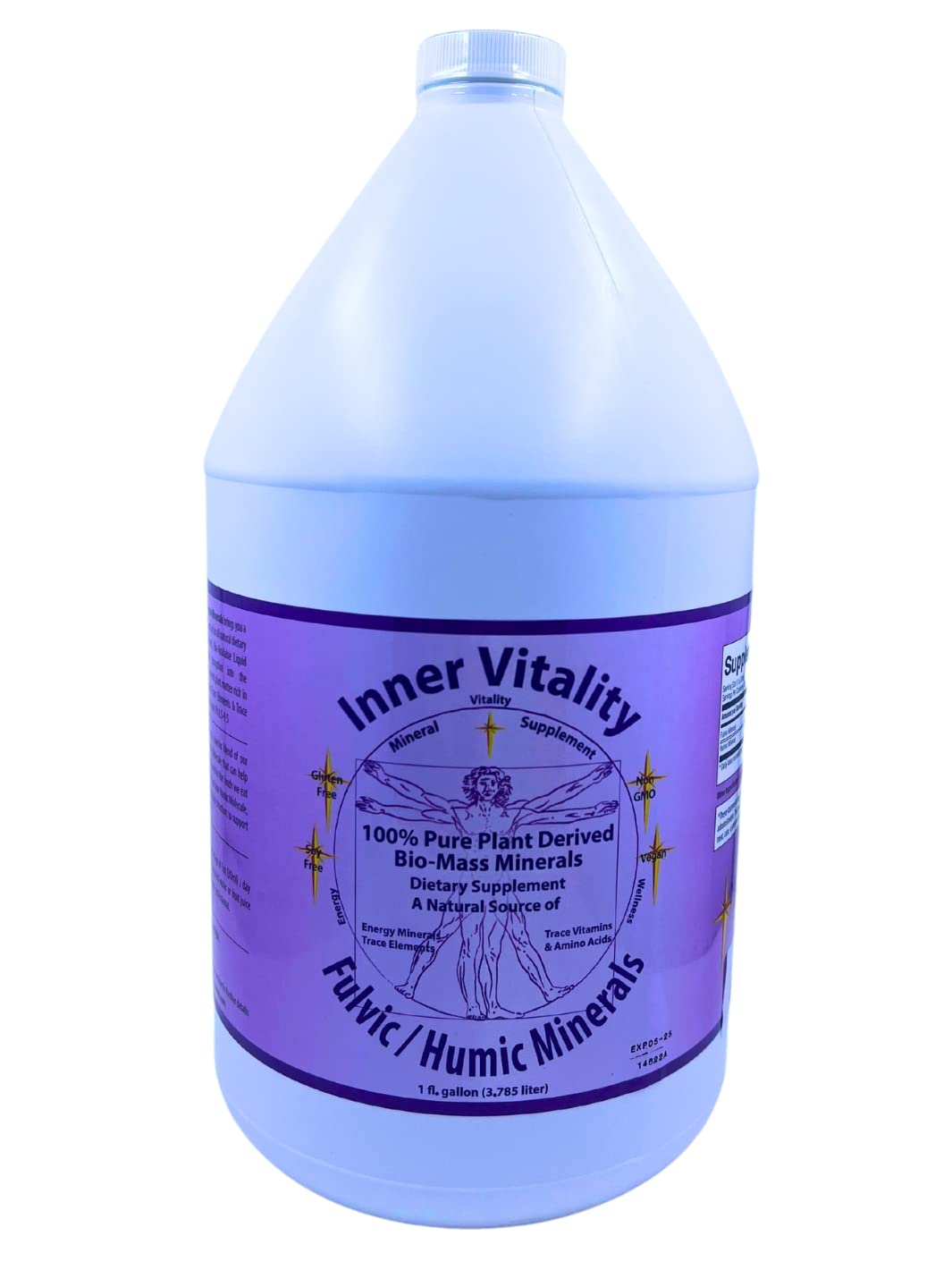 Inner Vitality Morningstar Minerals: botella con mezcla fulvico-humico para apoyo nutricional diario.