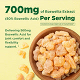 INNERVISNUTRITION Boswellia MSM Complex cápsulas dentro de caja, uso diario recomendado para movilidad.