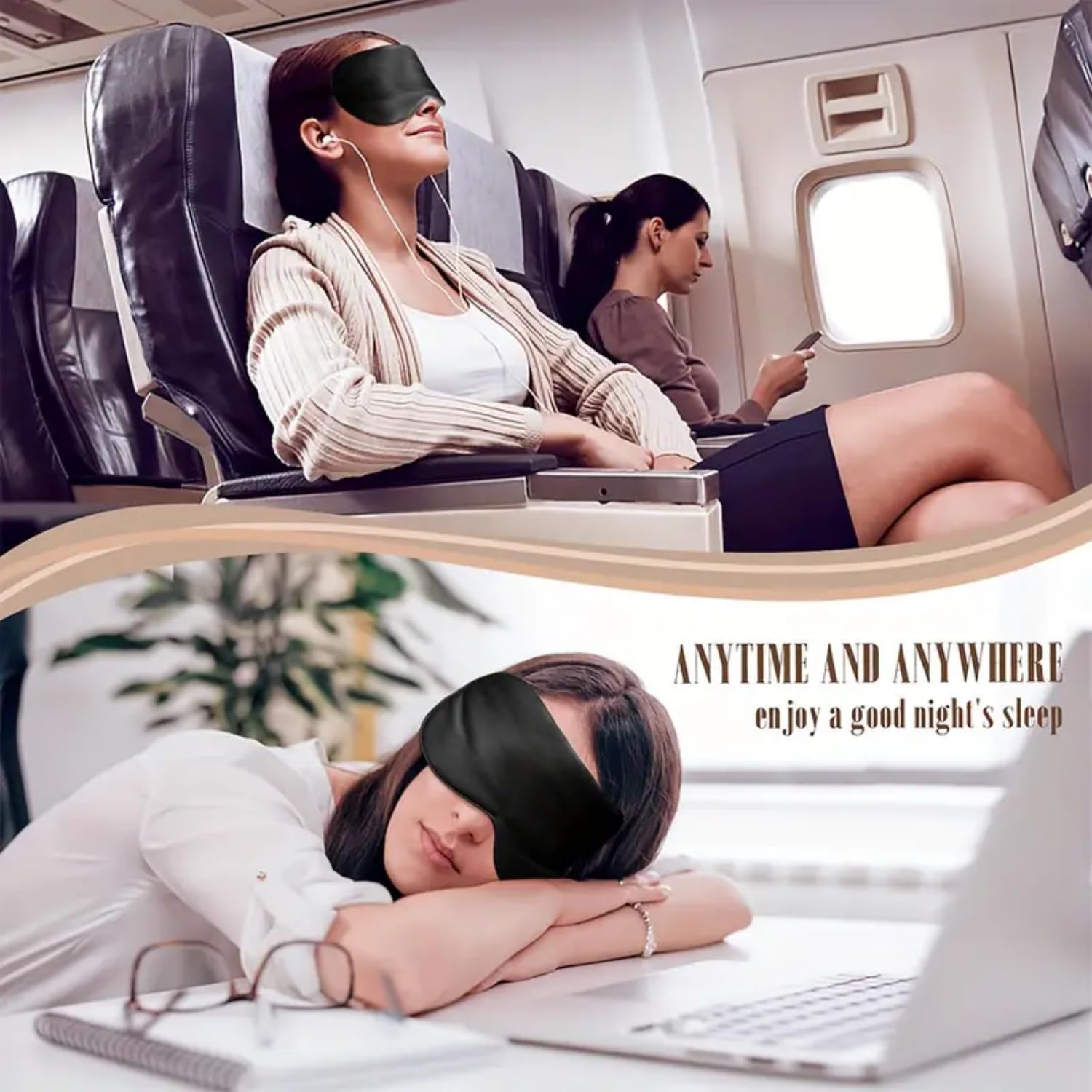 Innoflyx máscara diseño lujo tacto suave, relax durante descanso