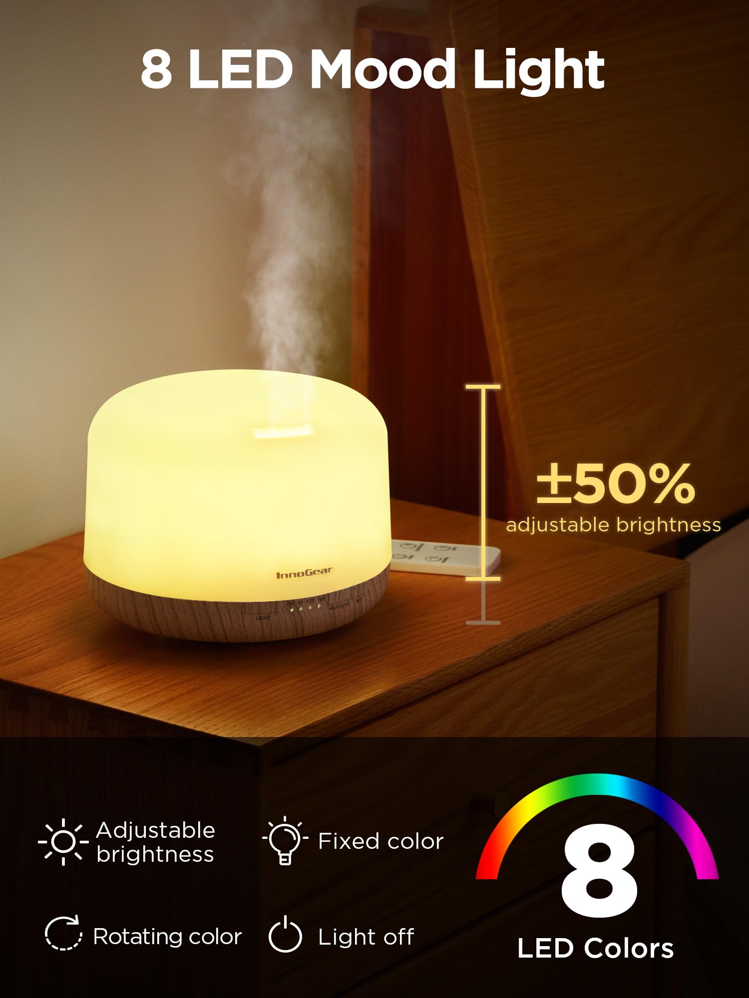 InnoGear con temporizador y apagado automático para uso nocturno seguro
