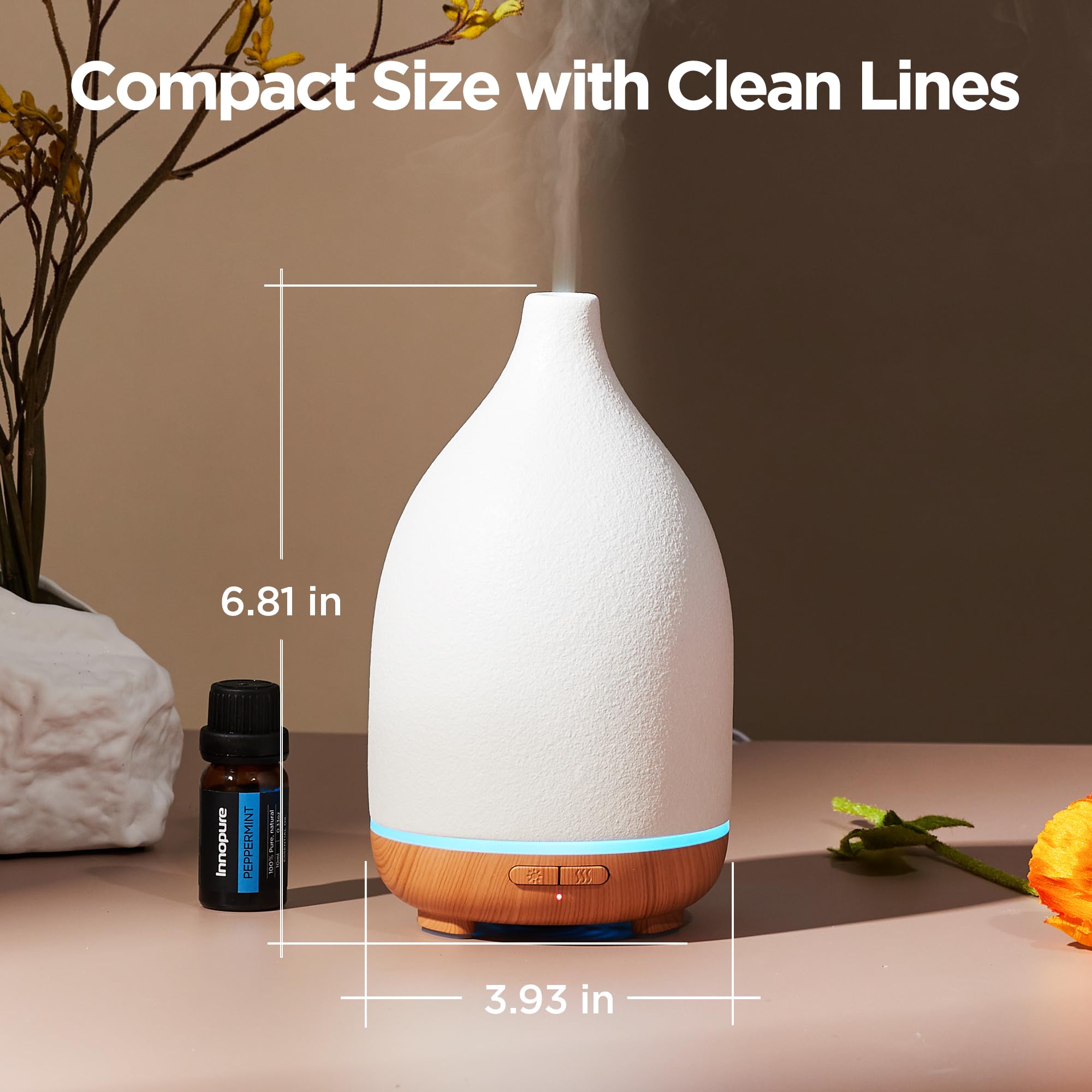 Difusor InnoGear cerámico 150 ml diseño elegante para sala