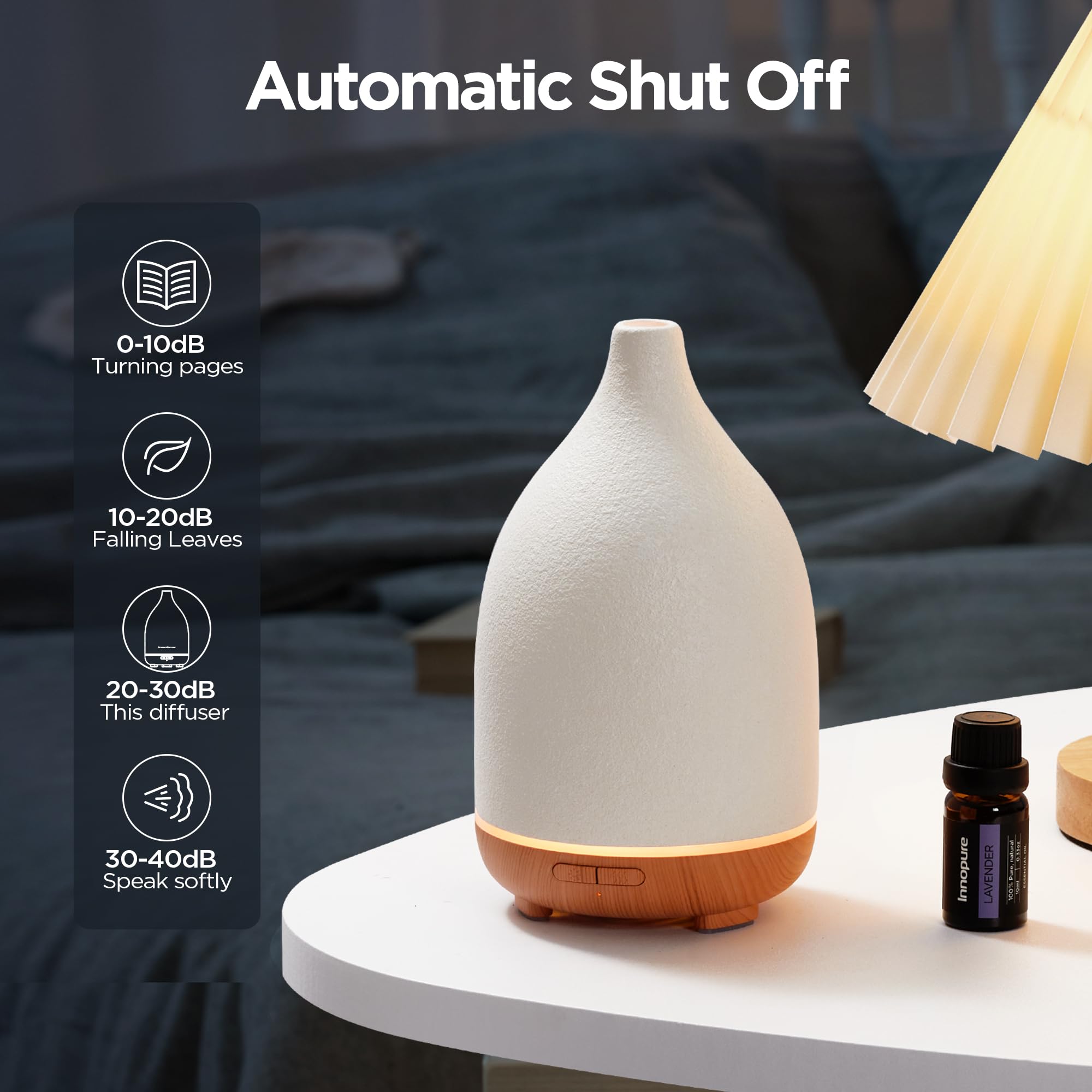 Difusor InnoGear cerámico 150 ml humidificador ligero y práctico