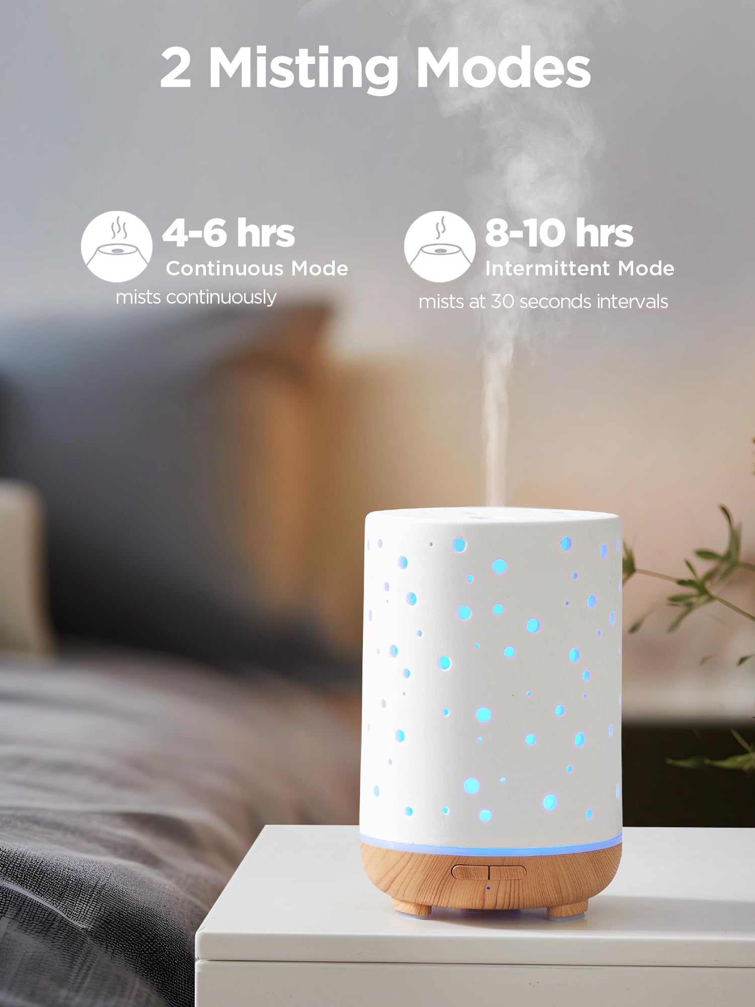 InnoGear difusor con iluminación ambiental de 7 colores para atmósfera relajante