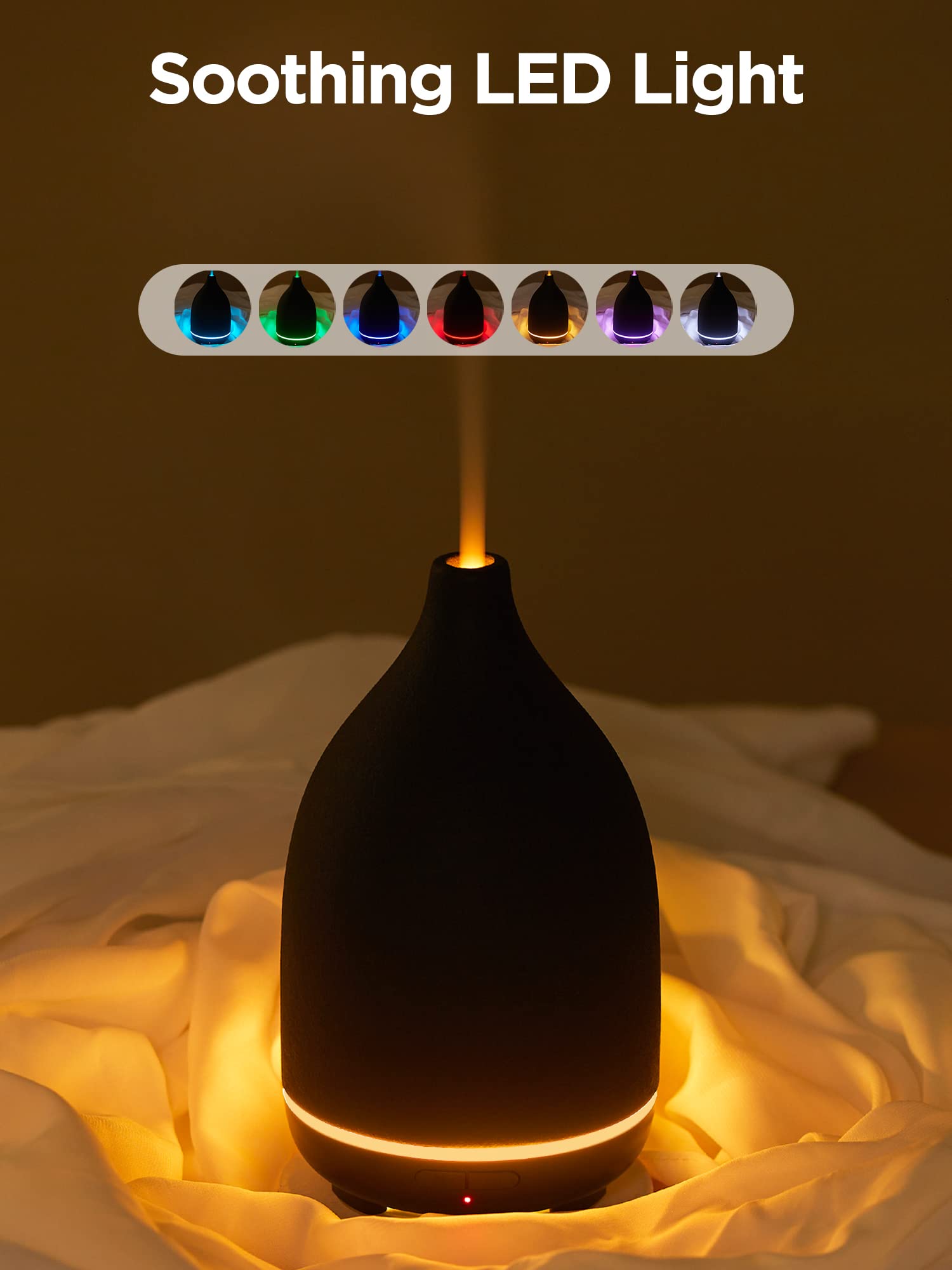 InnoGear difusor, luz independiente suave para ambiente nocturno.