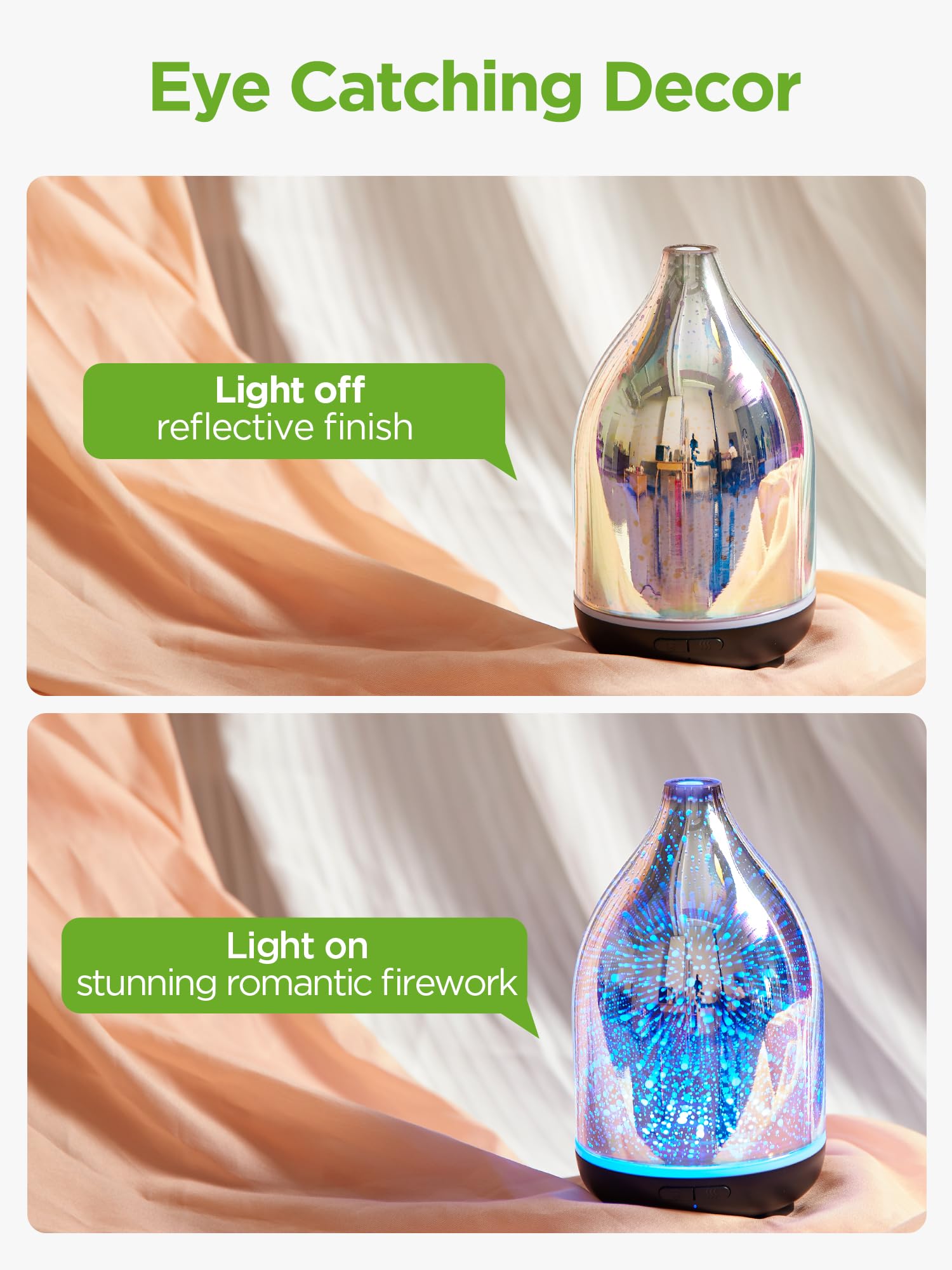 InnoGear difusor niebla continua, iluminación multicolor para ambientación.