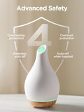 InnoGear funcionamiento ultrasónico silencioso para noches tranquilas y humidificación continua.