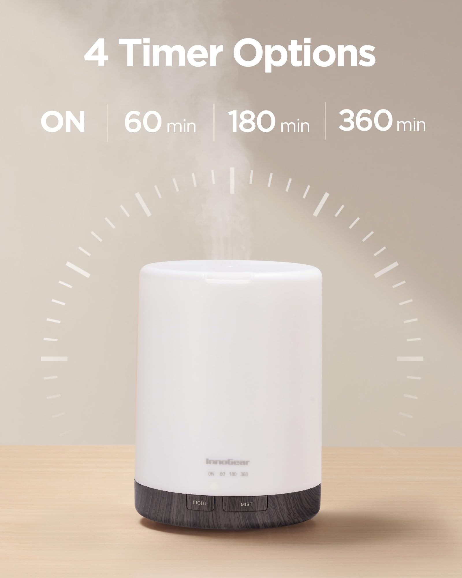 InnoGear difusor uso continuo 300ml para trabajo o estudio.