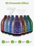 InnoGear difusor de vidrio 3D, primer plano muestra el acabado decorativo.