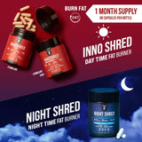 Inno Shred con extracto de té verde para energía suave durante el día.