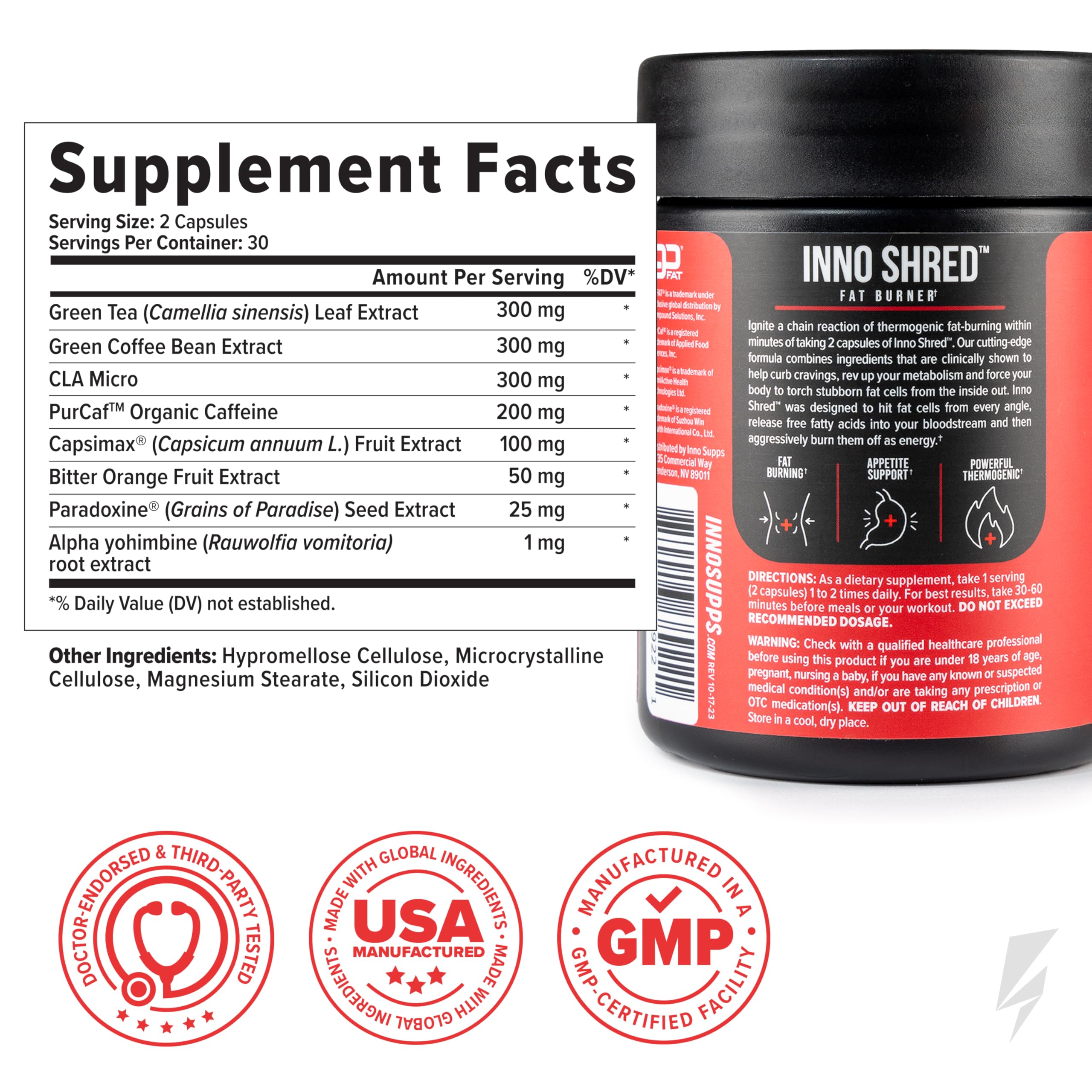 InnoShred, granos de paraíso, extracto natural para apoyo metabólico.