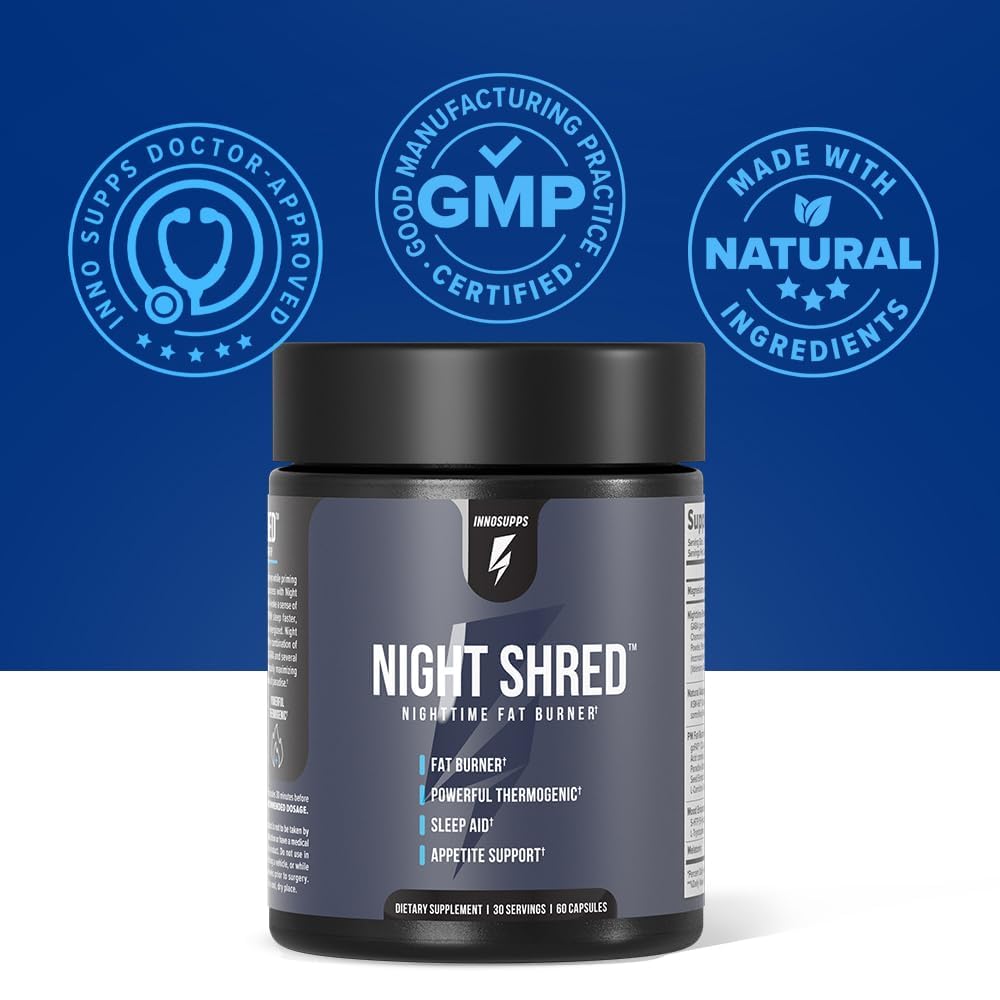 Uso nocturno conveniente con Night Shred y 60 cápsulas