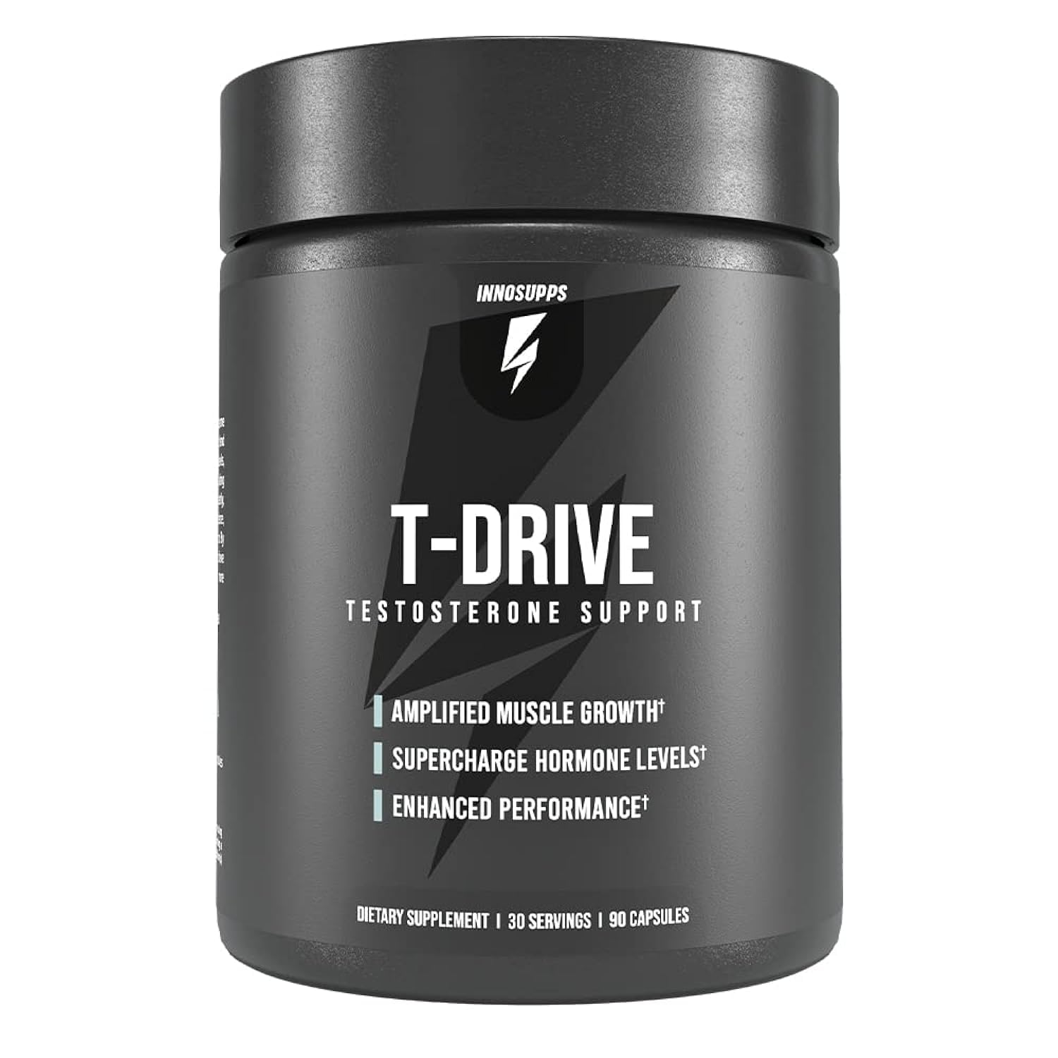 InnoSupps T-Drive: cápsulas en mano para toma cotidiana.