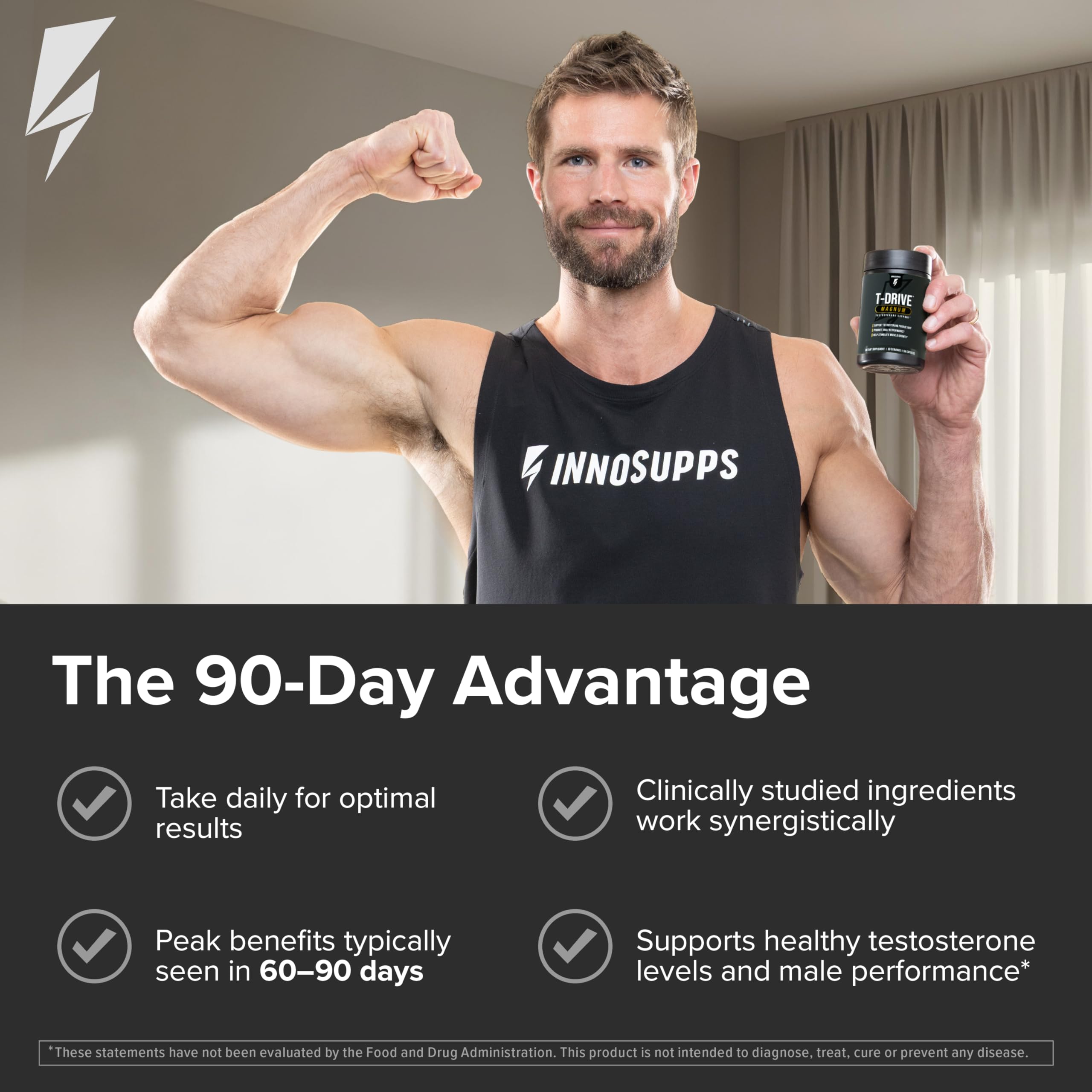 InnoSupps T-Drive Magnum recovery closeup emphasizes post-workout support