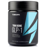 InnoSupps Trim Biome GLP-1: bote y cápsulas para bienestar digestivo.