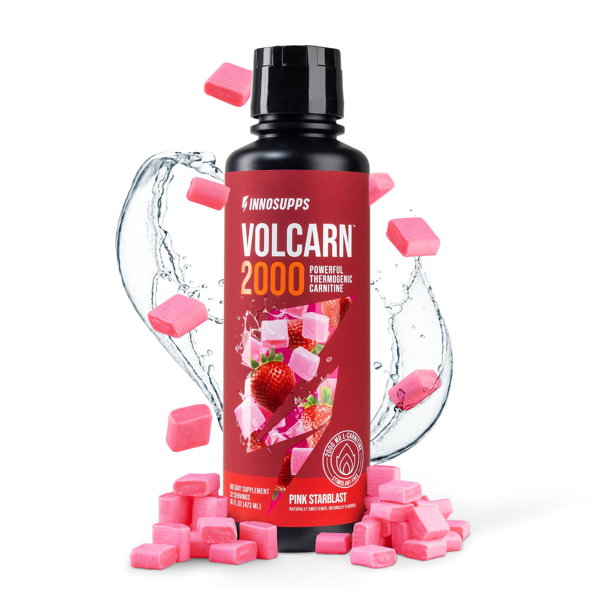 InnoSupps Volcarn 2000, botella vertido: energía sostenida para entrenar.