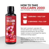InnoSupps Volcarn 2000, líquido rosado: fórmula clara para energía diaria.