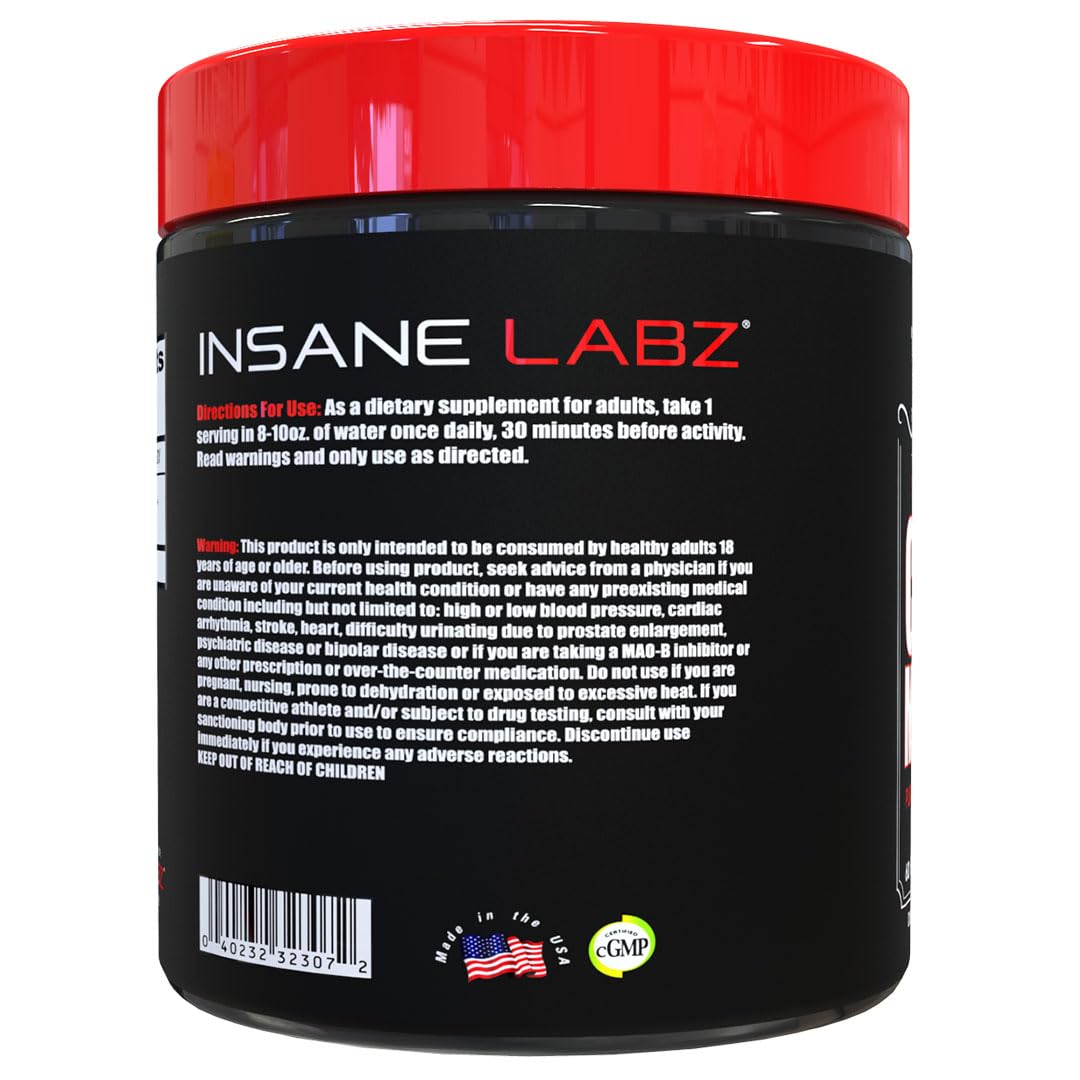 Insane Labz creatina monohidrato para post-entrenamiento, ayuda a la recuperación